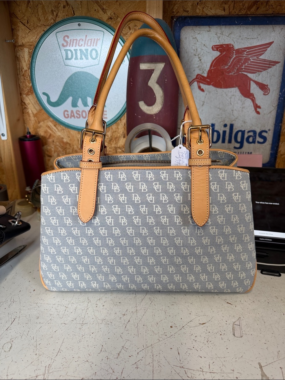 Dooney and Burke three compartment bag